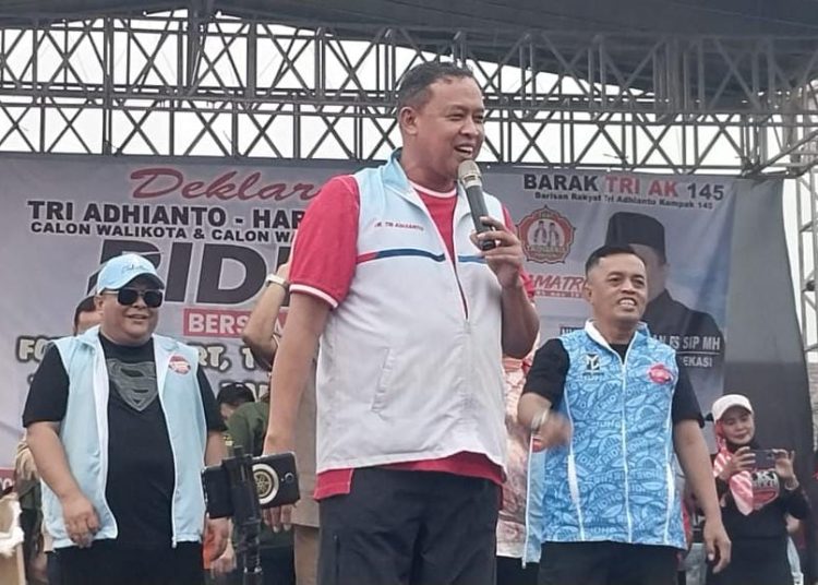 Dukungan untuk Pasangan Calon Wali Kota Bekasi Tri-Harris Menguat, Deklarasi Ribuan Warga di Bekasi Selatan