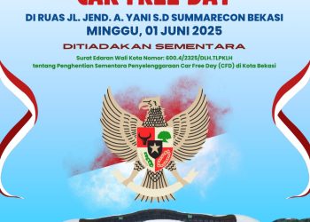 Car Free Day Bekasi Ditiadakan Sementara, Terkait Upacara Hari Lahir Pancasila