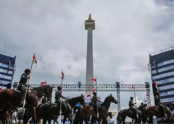 HUT ke-80 TNI di Monas, Polisi Lakukan Rekayasa Lalu Lintas