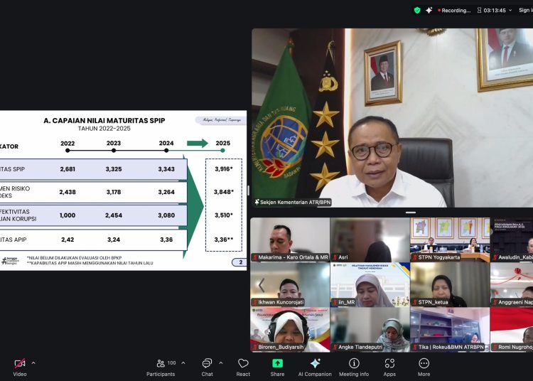 Sekjen ATR/BPN Tekankan Kolaborasi Jadi Kunci Keberhasilan Penerapan SPIP