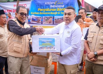 ATR/BPN Salurkan Bantuan Korban Banjir dan Longsor Tapanuli Selatan