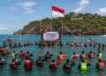 Semangat Kemerdekaan di Pantai Baron, Merah Putih Berkibar di Tengah Laut